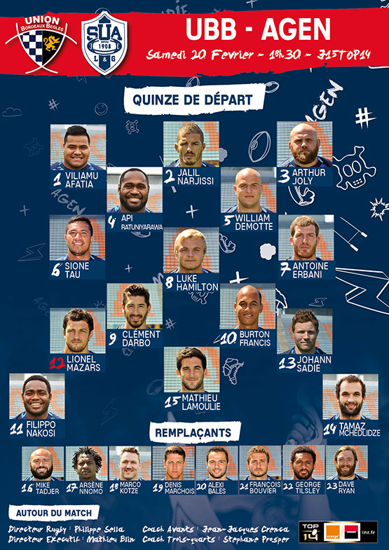 Calendrier rencontres ubb