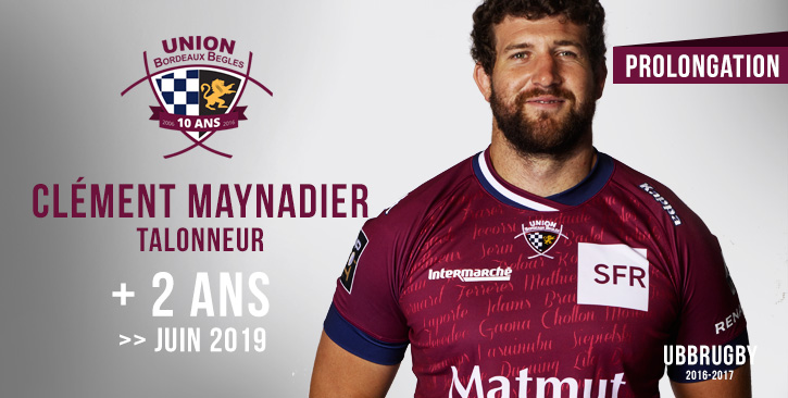 Prolongation Clément Maynadier UBB Rugby