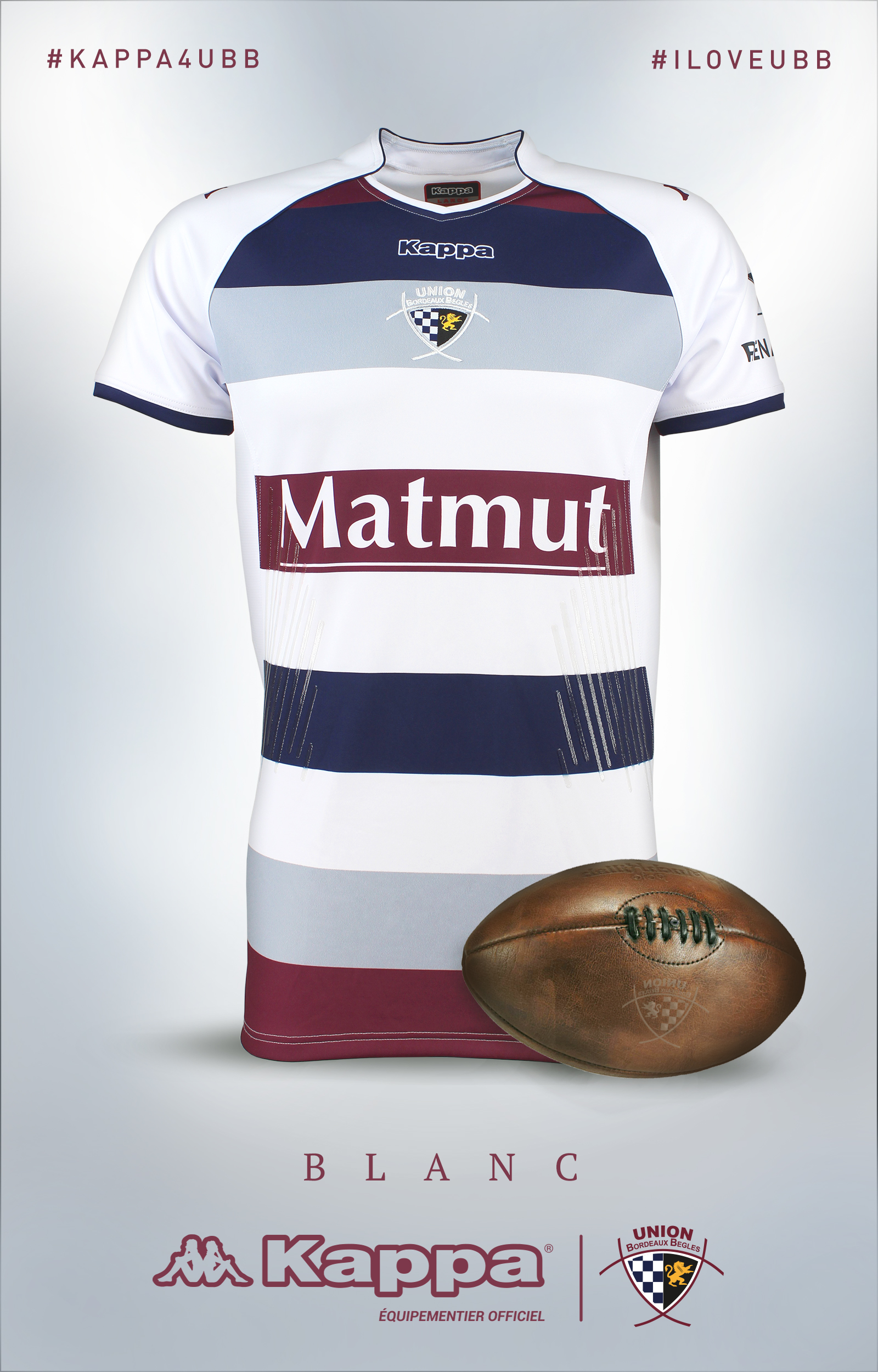 Kombat Home UBB Union Bordeaux Bègles Rugby Jersey