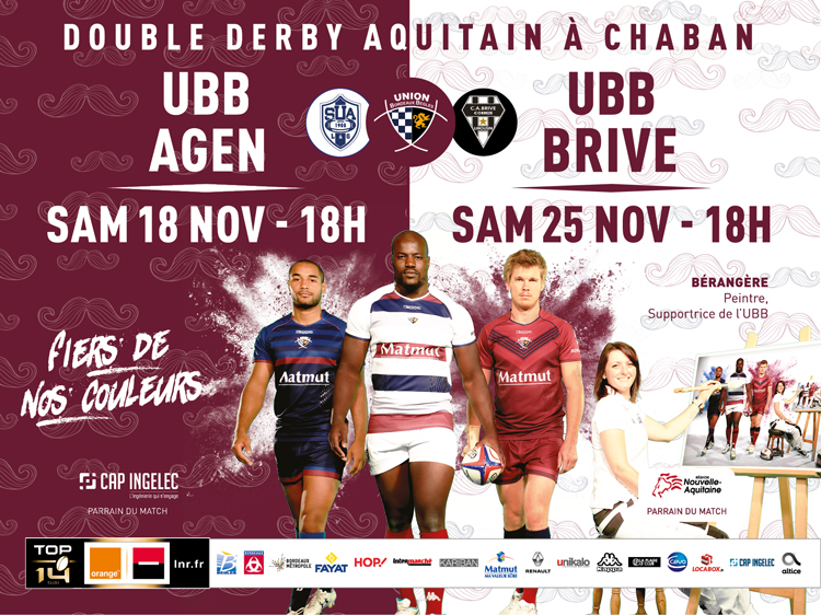 UBB -SU Agen et UBB - CA Brive billetterie