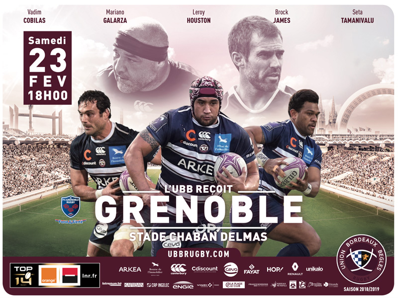 UBB - Grenoble - billetterie - Top14 - Bordeaux - rugby