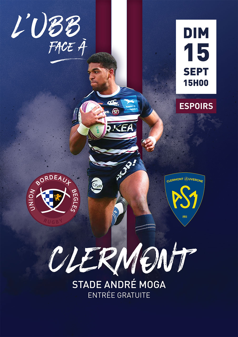 Les Espoirs de l'UBB affrontent Clermont samedi à 15h