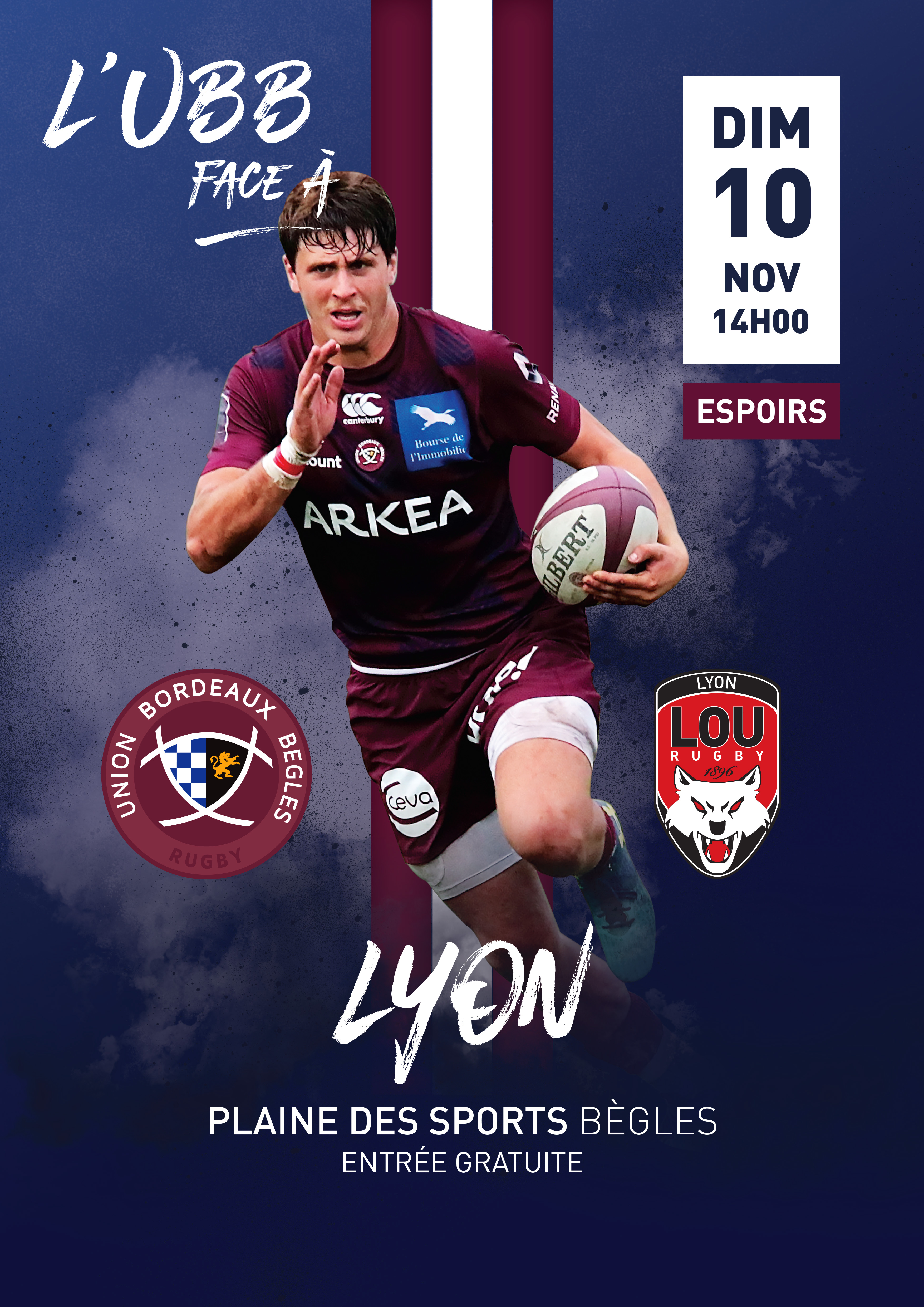 UBB Espoirs vs Lyon dimanche 14h