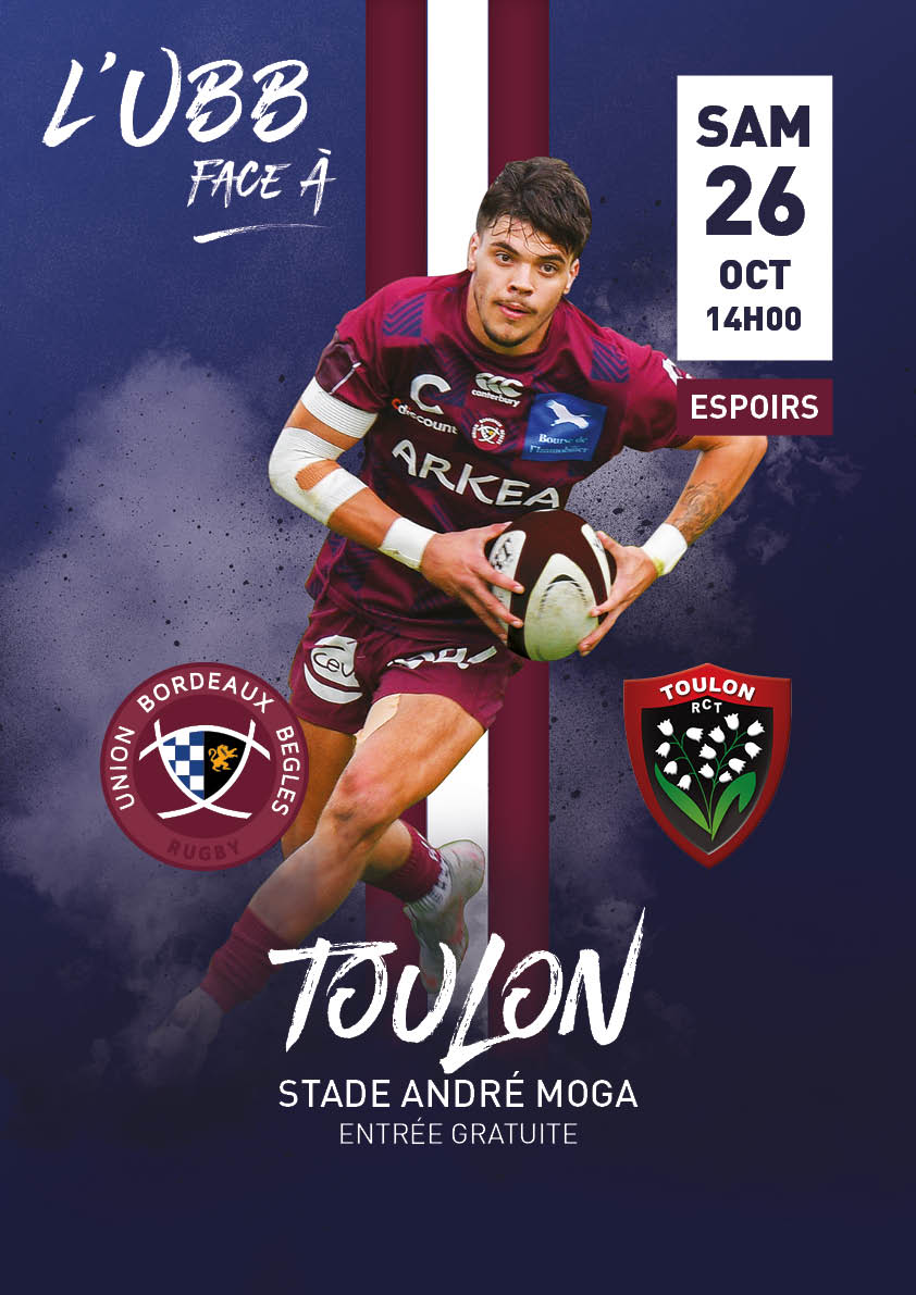 Les Espoirs de l'UBB affrontent le RC Toulon samedi 26 octobre