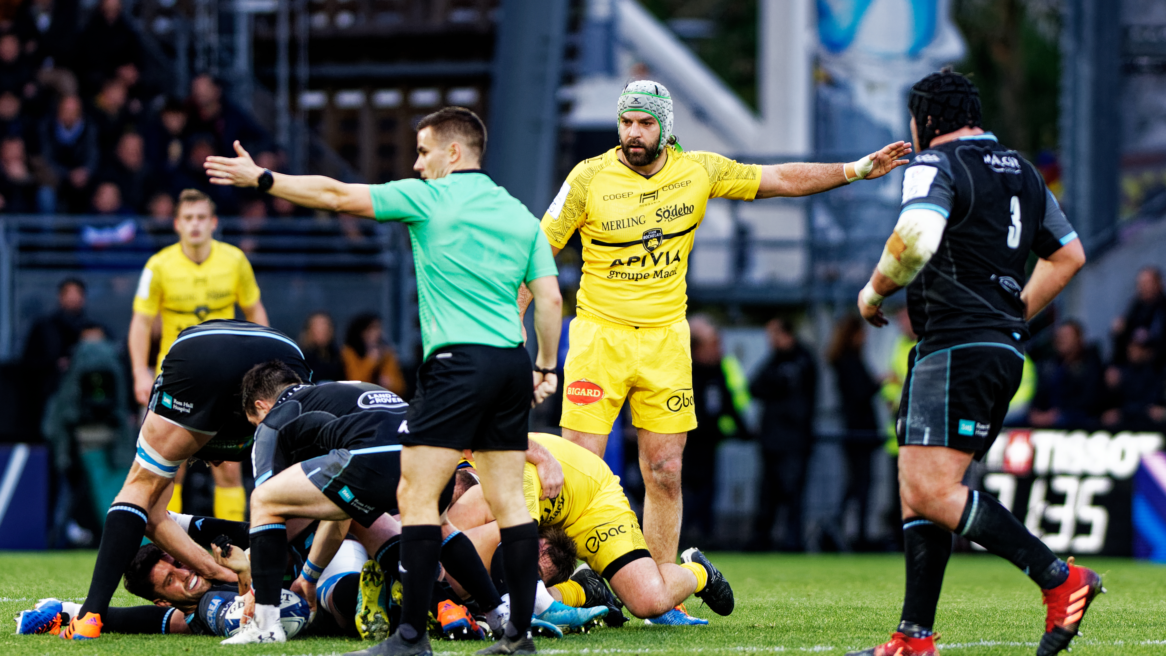 Kévin Gourdon, troisième ligne du Stade Rochelais, viendra affronter l'UBB lors du Derby Atlantique au Matmut