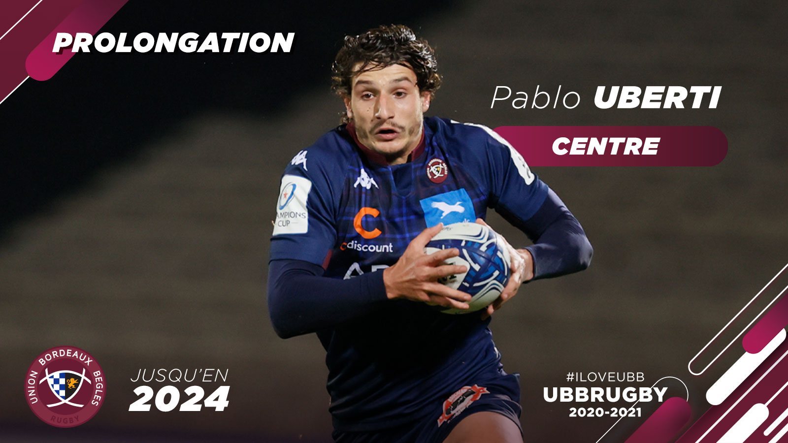Pablo Uberti prolonge à l'UBB jusqu'en 2024