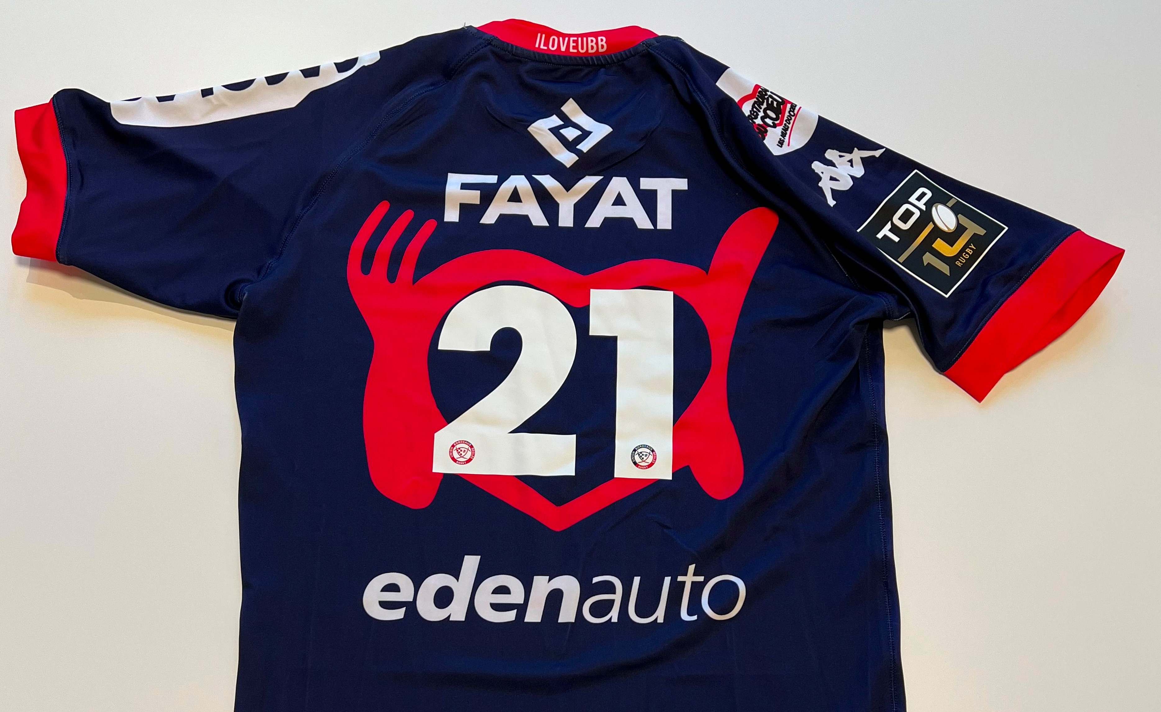 Maillot De Rugby UBB Porté Par LBB Top 14 2022-23 - Taille XL, Kappa, Occasion
