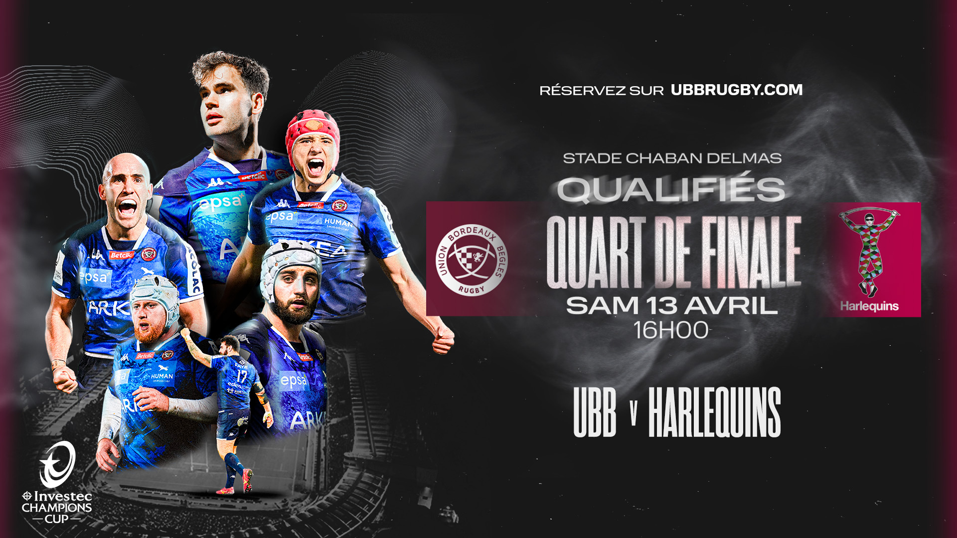 1/4 de finale UBB - Harlequins