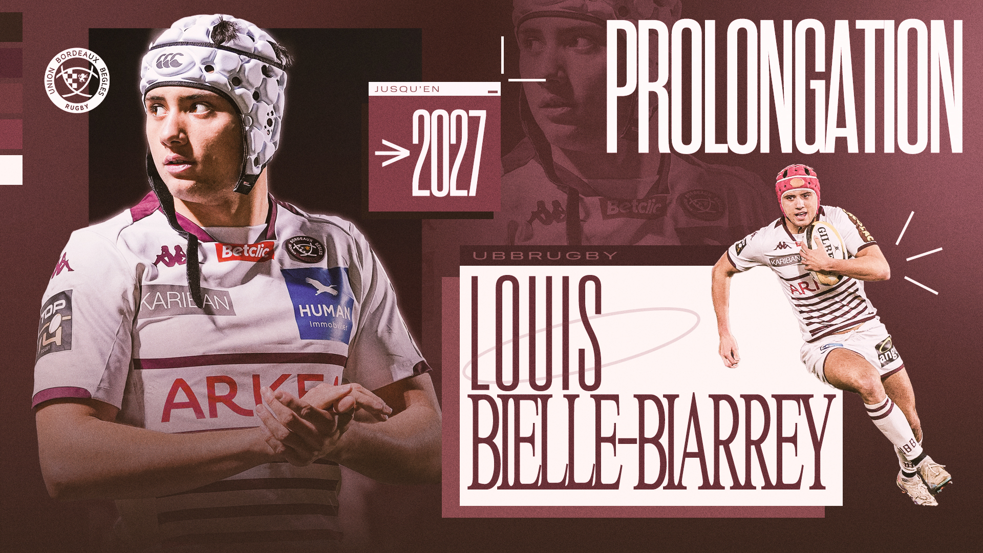 LBB - Louis Bielle Biarrey prolonge à l'UBB jusqu'en 2027