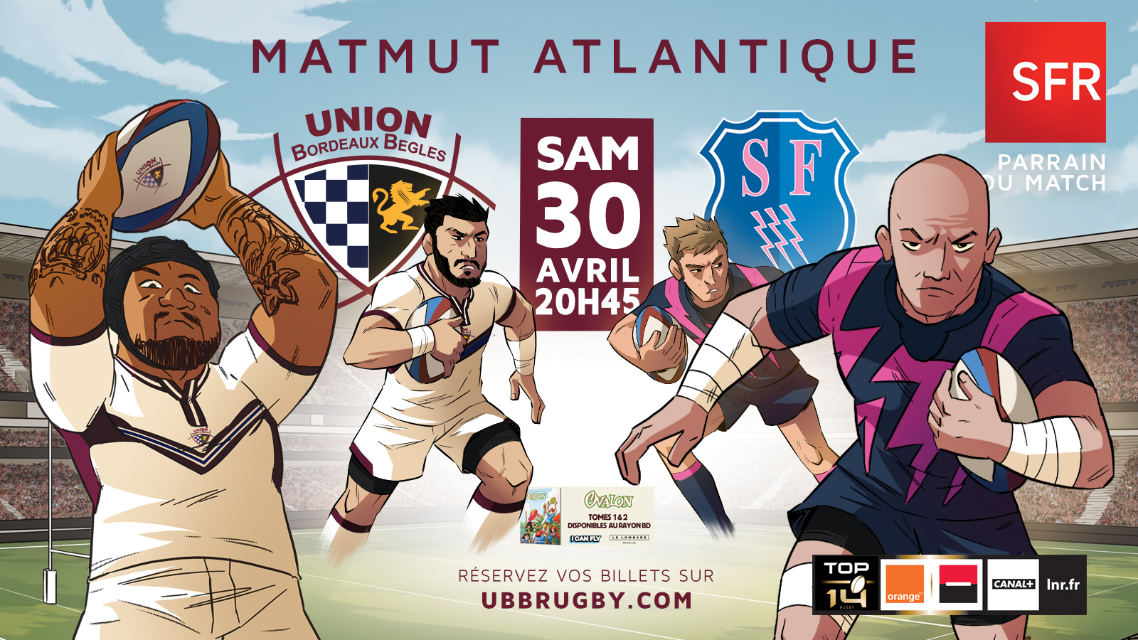 UBB - Stade Francais Paris - Top 14 Matmut Atlantique saison 2015 - 2016