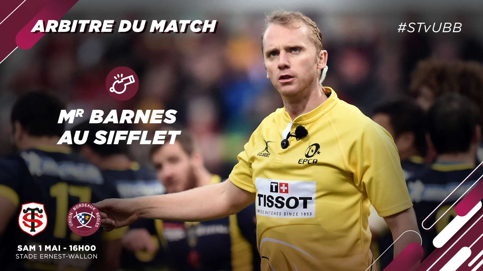 Mr Barnes Au Sifflet Pour La Demi Finale De Champions Cup Toutes Les Actus