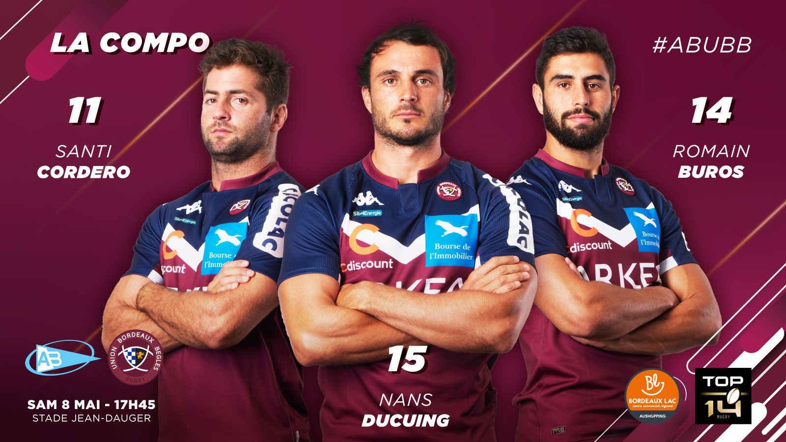 La compo face à Bayonne - Actualités - Union Bordeaux Bègles (UBB Rugby ...