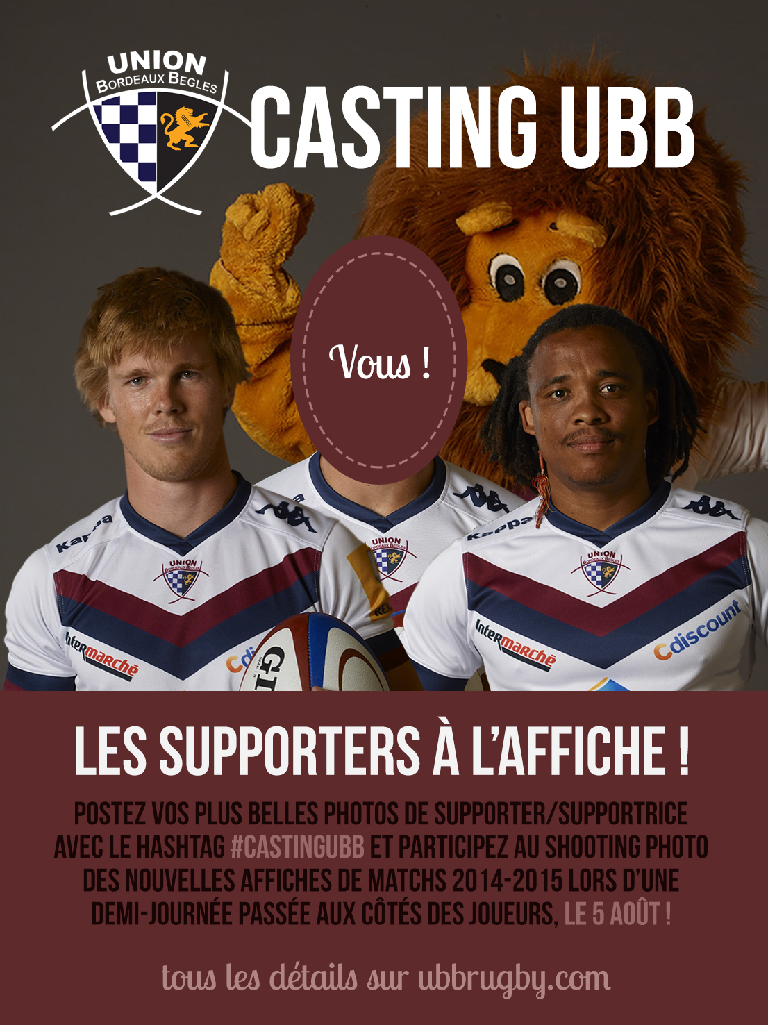 Casting UBB - Les supporters à l'affiche