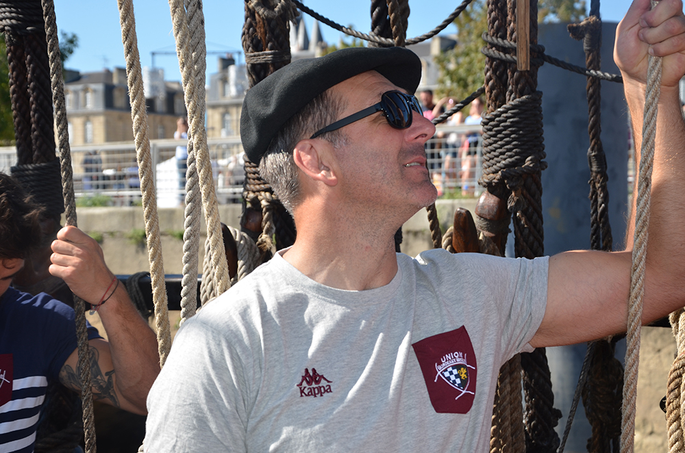 L'UBB visite à bord de l'Hermione à Bordeaux aout 2015