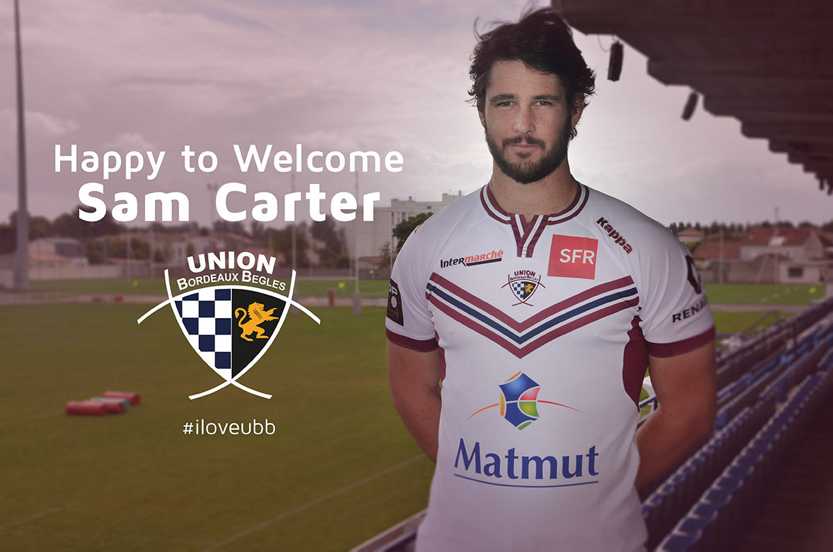 Sam Carter Union Bordeaux Begles saison 2015-2016